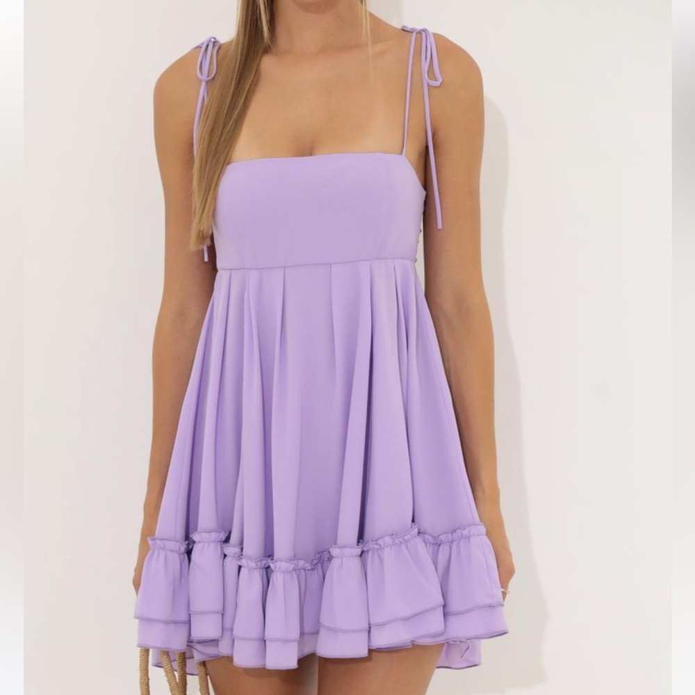 Lucy in the Sky Baby Doll Dress in Purple